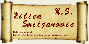 Milica Smiljanović vizit kartica